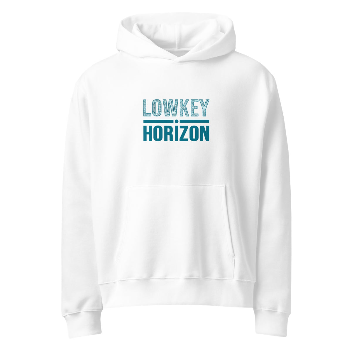 LOWKEY HORIZON OVERSIZED HOODIE White Vorderseite