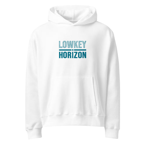 LOWKEY HORIZON OVERSIZED HOODIE White Vorderseite